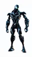 Placeholder: A detailed raw photo of the Venom black Cyborg made entirely of luminescent and translucent liquid materials, bathed in cinematic light. You can see all the inside of his body, with two Daft Punk-style, realistic elements, captured in infinite ultra-high-definition image quality and rendering.A new space creature from Ben 10 cartoon. Strong and graceful. Advanced metal. Magical power, precise detail and intense power.Cyborg symbiote, white color, green color, tendrils, high tech, cyberpunk, biop