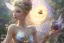 Placeholder: one very little beautiful fairy on a big crystal subtle flower in a galactic ambiance, transparent petals, delicate colors, in the foreground, full of details, smooth, bright sunshine，soft light atmosphere, light effect，vaporwave colorful, concept art, smooth, extremely sharp detail, finely tuned detail, ultra high definition, 8 k, unreal engine 5, ultra sharp focus