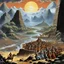 Placeholder: [art by Ray Harryhausen] the landscape of Mahabharata, the celestial battle of symbols and faith