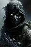 Placeholder: A soldier in the game modern warfare, he wears a black skull mask that covers his face. He is a sniper, but can also run point. His call sign is Wraith.