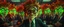 Placeholder: in the style of fallout 4, A close up portrait of one person in group of mutated with hairy wigs glowing, cartoonish uranium creatures in a dimly lit boardroom, wearing tiny suits and glasses, with playful but slightly mischievous expressions. Their bodies emit a soft greenish glow. The room is filled with scattered papers, glowing vials, and miniature nuclear reactors. Style: whimsical digital illustration, cinematic lighting, colorful, slightly exaggerated features, playful
