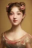 Placeholder: Potrait of young woman as rococo oil panting no rambut as