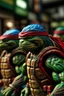 Placeholder: Teenage Mutant Ninja Turtles, professional portrait, hyper realistic, ultra detailed photograph, captured with a 85mm lens, f4. 6, bokeh, ultra detailed, ultra accurate detailed, bokeh lighting, surrealism, urban settin, ultra unreal engine, intricate, kitsch, -- ar 51:81