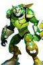 Placeholder: alien From Ben 10 cartoon. Lion. Advanced metal. Magnetic force. Magic power. And his turtle shield