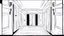 Placeholder: unhinged door, anime, monochrome, black background, ink, simple, maximum quality, broken hinge, barely functioning, why is it still being used it's a health hazard, centered on frame, far