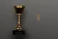 Placeholder: minimalistic trophy design for animation film festival character with creative trophy with his hand like winner