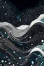 Placeholder: The illustration depicts a seamless wave pattern stretching across the page. Waves of varying sizes and shapes overlap and cascade downwards, creating a dynamic and fluid composition. The waves transition from darker shades of black at the bottom to lighter shades towards the top, mimicking the depth and movement of the ocean. Small details like foam and bubbles can be found within the waves, adding depth and realism to the scene.