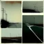 Placeholder: Minimal abstract oil paintings desolate 1960s carpark concrete fragments style of Justin Mortimer and Francis Bacon. Glitch road markings.