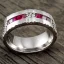 Placeholder: ruby ring with braided tungsten and titanium, celtic ring, nordic ring, viking ring, engraved carved band, runes, men's jewellery