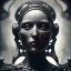 Placeholder: a beautiful marmor statue of a woman, steam punk, hr giger, scary, horror, realistic, made in octane, cinematic, movie, CGI, ultra-realistic, extremely detailed octane rendering, 8K, VRAY Super Real ar 2:3, dof photorealistic futuristic 50mm lens hard lighting dark gray tintype photograph, realistic lighting, sephia colors