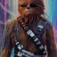 Placeholder: photorealistic and intricate portrait of chewbacca in star wars by Carne Griffiths, wearing beskar armor, deep dark colors, hyperdetailed, 32K, oil on canvas,