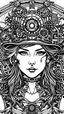 Placeholder: black and white vector image , background modern steampunk