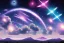 Placeholder: cosmos, ufo blue metalic, sky blue pink,stars