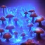 Placeholder: Frost metal magic armoured Mycelium MUSHROOMS stars galaxy SPACE lANDSCAPE BURNING IN BLUE FLAMES hellfire abyss math chaos