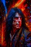 Placeholder: fire, lightning, wind, rain, volcanic lava, fireworks, explosions, multicolored neon lights, Paul Stanley in the art style of Leonardo De Vinci, oil paint on canvas, 32k UHD, hyper realistic, photorealistic, realistic, life-like, extremely detailed, extremely colorful, sharp beautiful professional quality,