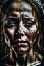 Placeholder: A beautiful woman with tears streaming down her face, her expression a mix of sorrow and despair.HOF, full size, (((realism, realphoto, photography, professional photographer, captured with professional DSLR camera, 64k,