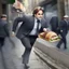 Placeholder: Lacalle Pou stealing a choripan