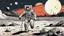 Placeholder: comic style, Moon landing