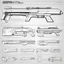 Placeholder: double internal page of the ASSEMBLY & DISASSEMBLY GUIDE FOR Futuristic Biometric Assault Rifle Blueprint Android Spec Sheets Diagrammatic Illustrations for androids, detailed instructions and diagrams