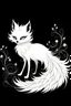 Placeholder: A brave feminine white fox in the style of Tim Burton