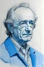 Placeholder: Antonio Oliveira Salazar, scketch lápis azul