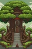 Placeholder: Create a throne room positioned inside of the top of a tree