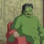 Placeholder: evil retired green man who is retired and green who is sitting on the simpsons couch has a large nose and is holding a duff beer in feet