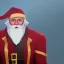 Placeholder: portrait of Santa flying in a jetplane