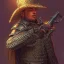 Placeholder: portrait,"Insanely detailed photograph of an armored mariachi warrior", intricate chainmail charo,colorful Sombrero,elegant cape, highly detailed D20, digital painting, artstation, concept art, smooth, sharp focus, illustration, art by artgerm and greg rutkowski and alphonse mucha, 8 k