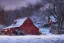 Placeholder: A 3D scene of a barn, December, snow, Disney, Pixar, Dreamworks, Behance, Artstation, C4D, fun, cute, colorful