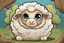 Placeholder: Sprite sheep, animal pelt, fur, animal skin leather, comic book, cartoon