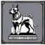 Placeholder: perro cerbero estilizado antiguo con un marco elegante con runas y el nombre "cerberus custos infernis" en la base, todo en escala de grises, nada de color,