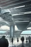 Placeholder: modern futuristic architectural structures of Airport in 2100