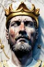 Placeholder: Ultra Realistic image, Roman sculpture, white marble material, Lionel Messi, gold Laurel leaves wreath, god crown, baroque ornaments, one gold star in heart, sun ornament, sun rays background, chisel style, waist up portrait, emperor style, epic, celestial, cinematic lighting, God light, god rays, 4k resolution, smooth details, ornate details, soft lighting, unreal engine 5, art station, substance 3d.