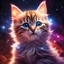 Placeholder: hyperdetailed, 4k, highres, Very cute happy bouncing astrophysical Kitten, Galaxy stars dual exposure inside a kitten - ethereal gold, blue red purple white radioluminescent floofy tabby kitten, eyecolour = gold Chromalithograph , by Aleksi Briclot by andreas rocha, Surrealcore, by GullyDJ, perfect composition, ultra-realistic, 8k