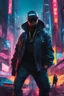 Placeholder: Run The Jewels, a portrait of a cyberpunk epic street battle, Night City, cyberpunk 2077, very very coherent painting, 1979 OMNI Magazine Cover, street level neo-Tokyo in Cyberpunk 2045 style by Vincent Di Fate by mark arian by artgerm, 4k, 8k, HD, trending on artstation