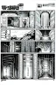 Placeholder: underground tech tunnel, manga page, grayscale