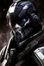 Placeholder: A soldier in the game Mass effect , he wears a BLACK skull helmet that covers his face, he is a rifleman, and his callsign is Titan.