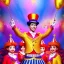 Placeholder: ringleader, Arthur Kulkov face shot, front, handsome, circus, male,offrecord AC - Connor, Yamada Akihiro artwork, Russian, lisa Frank fantasy, detailed matte painting, Golden hour, interesting detailed storybook fantasy