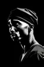 Placeholder: art style, tupac, black and white, minimalism