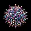 Placeholder: a mandelbulb 3d fractal made of metallic random color cubes a pertty artistc background