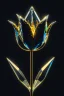 Placeholder: unzoom, centered, Crystal black tulip element shape, glass golden neon, cool gold, delicate science and technology sense line, black background, movie sense, HD, detailed light, cinematic, high detail, 4k, cyberpunk, 3d rendering, 32k , hyper detailed, magical and epic, epic light, the most perfect and beautiful image ever created, image taken with the Sony A7SIII camera, many details 8k speed effect (cinemagraphs) Phi Phenomenon (Mark Wertheimer)