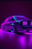 Placeholder: Sedan Car , animated, neon, purple, 4k