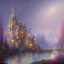 Placeholder: female bodybuilder castle fortress by thomas kinkade mark keathley terry redlin