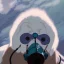 Placeholder: A yeti wearing a respirator