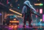 Placeholder: Sans in 8k pixel cartoon artstyle, pixel them, neon effect, close picture, rain, fantasy world, intricate details, highly detailed, high details, detailed portrait, masterpiece,ultra detailed, ultra quality