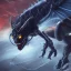 Placeholder: cyborg devil panther with long spider legs and dragon wings, fantasy art, 4k,