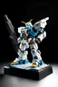 Placeholder: Gundam style epic miniature toy, hand painted, collector's item, clean background, studio lighting, product photography, ultra-high definition, 8K, hyper-realistic, winning design, 3d render