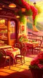 Placeholder: Restaurant, date, scenery, background, art, drawing, very realistic, detailed, vibrant colors.