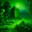 Placeholder: A neon green garden with fly traps painted by Ivan Aivazovsky